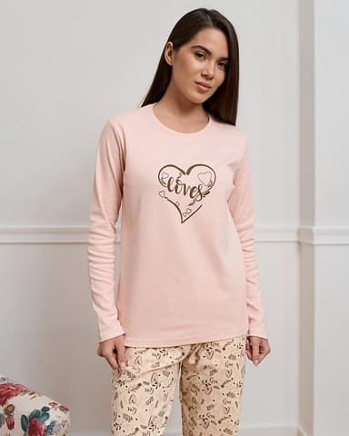 Жіночий комплект зі штанами - Loves - Інтерлок - зображення 1