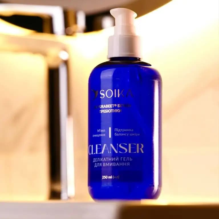 Гель для вмивання обличчя делікатний Soika Cleanser з бетаїном та пробіотиками 250 мл - зображення 1
