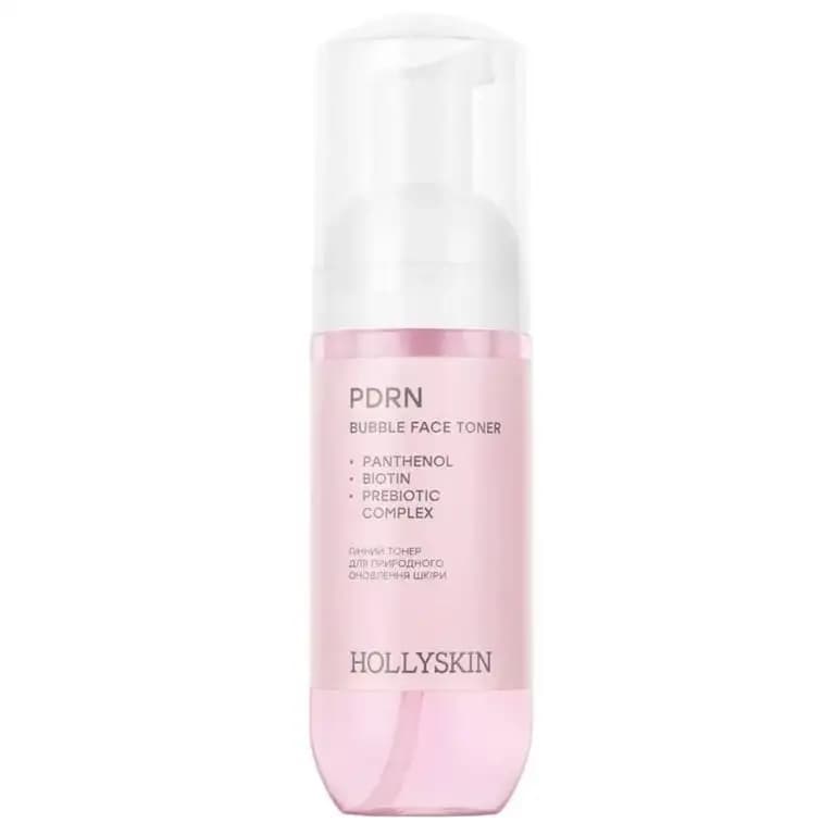 Пінний тонер для природного оновлення шкіри Hollyskin Bubble Face Toner SALMON DNA PDRN 150 мл - зображення 1