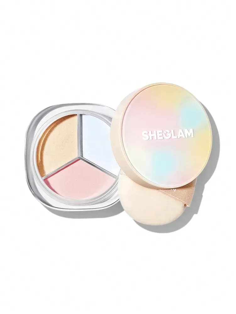 Трехцветная рассыпчатая пудра Sheglam Radiance Ring 3-in-1 Correcting Setting Powder, - зображення 1