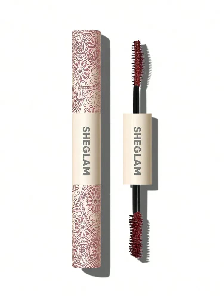 Тушь двойная для ресниц Sheglam All-in-One Volume & Length Mascara Waterproof Burgundy, 4г*2 - зображення 1