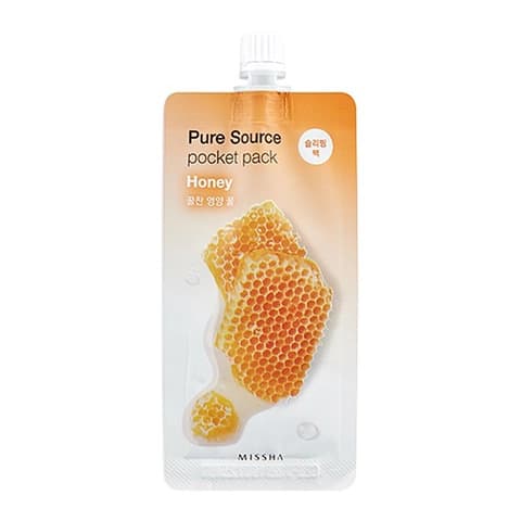 Нічна маска для обличчя з екстрактом меду Missha Pure Source Pocket Pack Honey 10ml