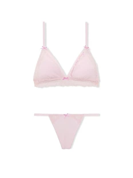 Комплект білизни Victoria's Secret Pink - Limited-Edition PINK Wink™ Flirty Gift Set - колір Pink Tulip Forever Lace V-Day Pack - зображення 1