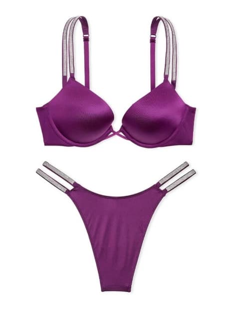 Комплект білизни з подвійним пушапом Bombshell Add-2-Cups Double Shine Strap Push-Up Victoria's Secret - зображення 1