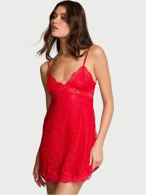 Пеньюар Victoria's Secret Dream Angels Twinkle Strap Lace Mini Slip Dress - зображення 1